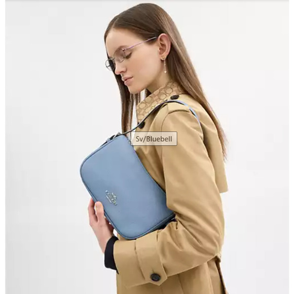 Coach Kailey Shoulder/Crossbody Bag Refine Pebble Leather Bluebell CY707 NWT - Picture 7 of 7